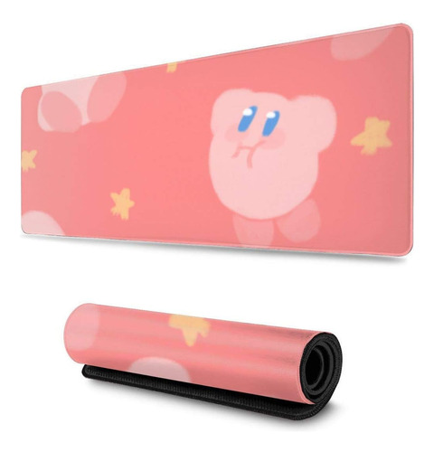 Mouse Pad Kirby Con Borde Cosido, Base De Goma...