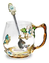 Comprar Tazas De Café De Vidrio De Taza De Té (12 Oz), Tazas De Esma