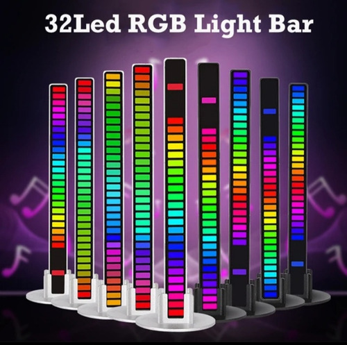 Barra De Luz De Ritmo Musical Gamer Rgb Recargable Con App