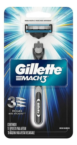 Rastrillo Gillette Mach3 Con 3 Hojas 1 Pza