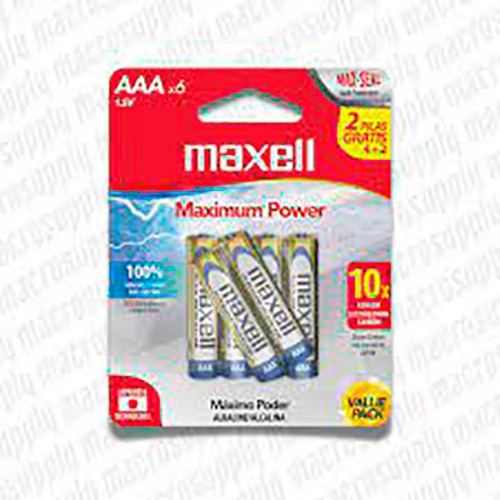 Baterías Alcalinas Aaa  X 4 + 2 Maxell 