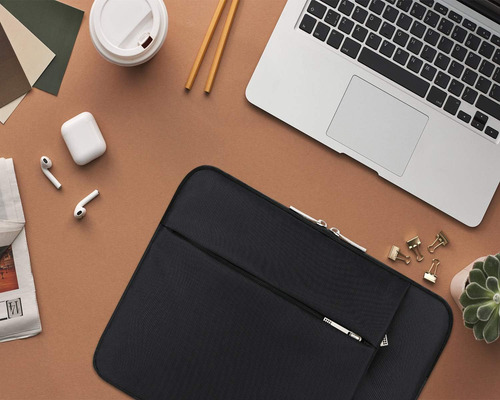 Funda Para Laptop Lacdo, 13 Pulgadas, Impermeable, Negro