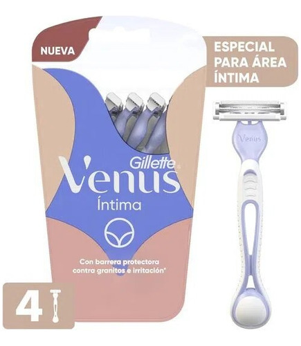Gillette Venus Intima Mujer Maquina X 4un