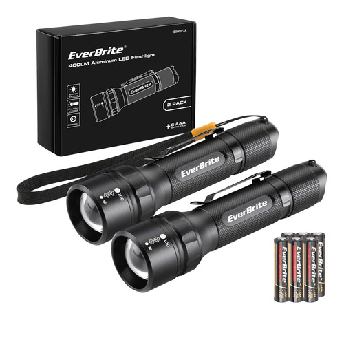 Everbrite Linterna Led Aluminio 400 Lumene Zoom Cordon Clip