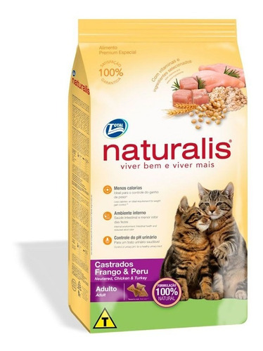 Naturalis Gato Castrado Adulto 3kg / Catdogshop