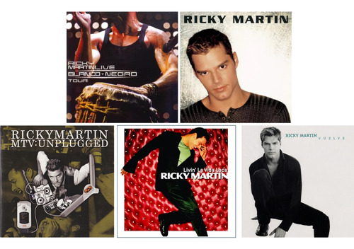 5 Cd Ricky Martin : Live Blanco+ Vida Loca+ Mtv+ Vuelve