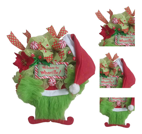 Cx Corona De Navidad De 40 Cm, Guirnalda De Felpa De
