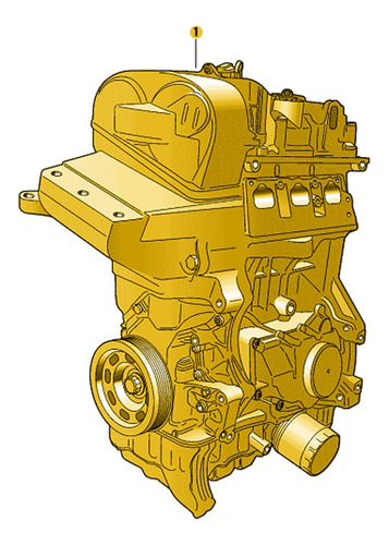 Motor Aspirado 3 Cilindros Cse Gol Voyage Original Vw