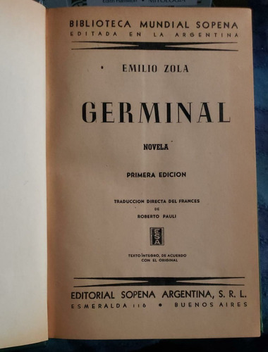 Germinal - Emilio Zola