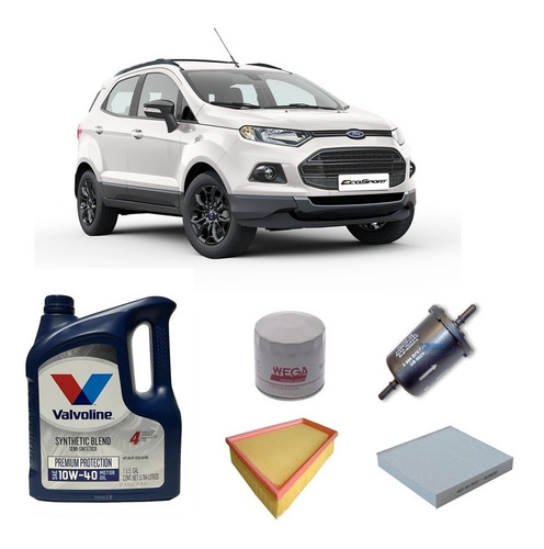 Kit 4 Filtros Ford Ecosport Kinetic Wega Y Valvoline 10w40 