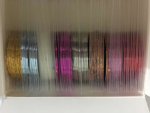 Caixa Com 100 Fitilhos Diferentes Cores Unhas Decoração
