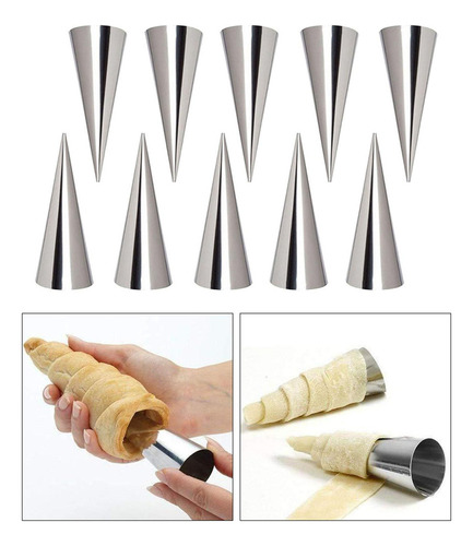 2 Conos De Cuerno De Crema Moldes Rollo De Ream Molde De