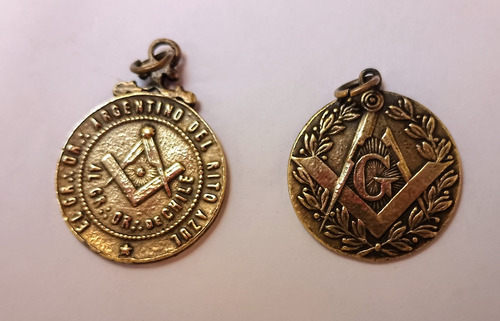 Lote De 2 Antiguas Medallas Masónicas Impecables