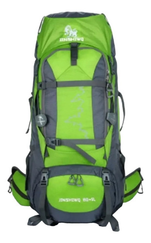 Mochila Camping 80+5 Trekking Senderismo Impermeable Barras