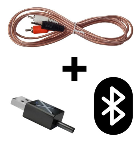 Receptor Transmisor Bluetooth 5.0 + Cable Rca A Estéreo 