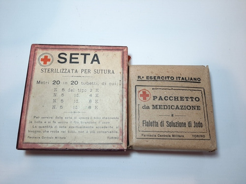 Farmacia Antiguo Set De Guerra Ejercito Italiano 2 Ro 1225