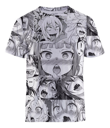 Np Playera De Manga Corta Estampada Hentai De Ahegao