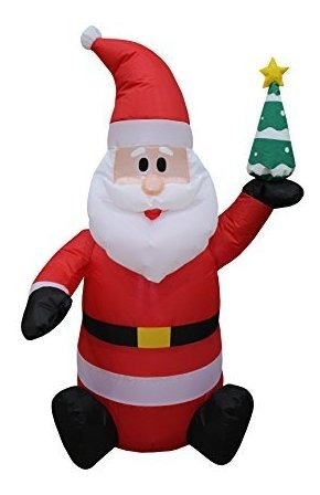 4 Pies De Altura Iluminado Navidad Inflable Santa Claus Arb