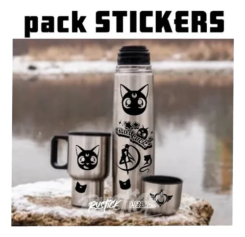 Stickers Calcos Saylor Moon Guardians Luna Pack X15 Vinilos