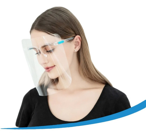 Careta Protectora Facial Lentes Certificado 10pz