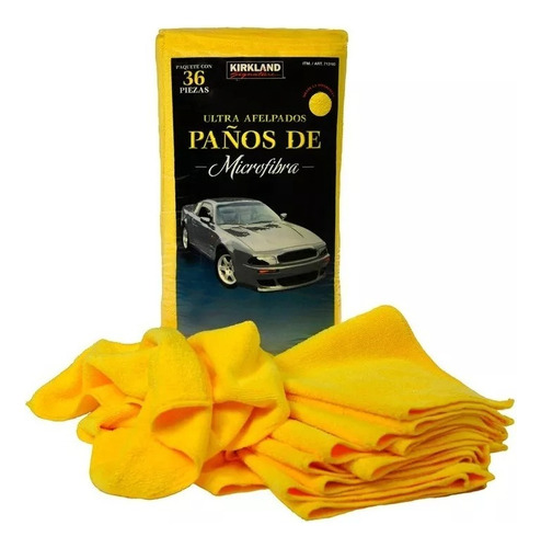 Toallas Trapo De Microfibra Absorbentes 40x40 Amarillo 6 Pza