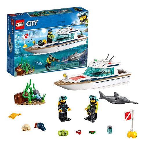 Yate De Buceo Lego City 60221 Con 2 Minifiguras