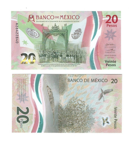 México - Billete 20 Pesos - Conmemorativo- 2021.