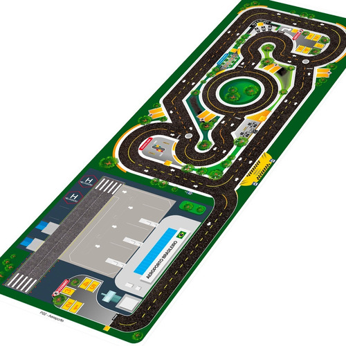 Pista Para Carros Hot Wheels Pista E Aeroporto Mega 3x1