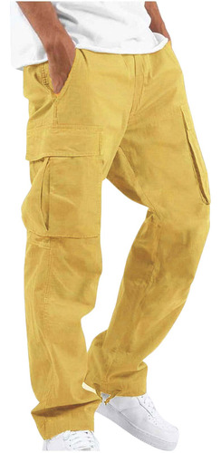 Pantalon Cargo Estilo Salvaje Para Hombr Ajuste Recta