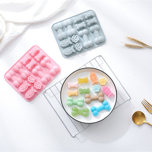 Molde De Silicona Con Forma De Pez Con Forma De Hueso Para G
