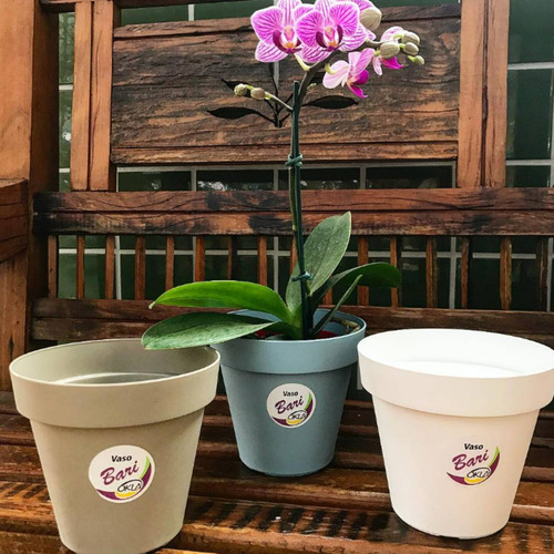 Vaso Redondo Bari Eco (10x9) Cor Tabaco Okla