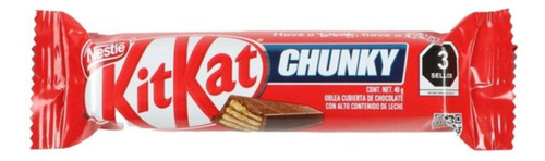10 Pza Chocolate Kitkat Chunky 40 G