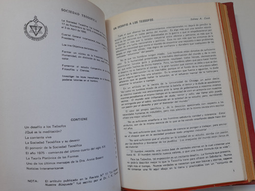 America Teosofica. Federacion Interamericana. Teosofia. W (Usado)