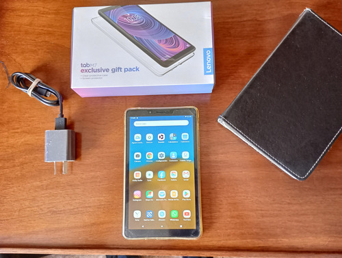 Vendo Tablet Lenovo Tab M7 Impecable Con Film Y Fundas Gris Oscuro (Usado)