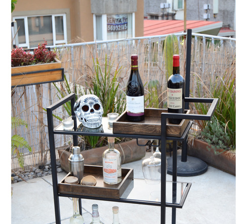 Carrito De Bar/ Servicio Con Llantas