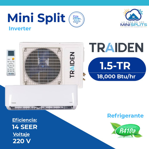 Mini Split Traiden 1.5 Tr 220 Inverter Solo Frio