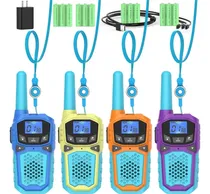 Comprar Walkie Talkies Para Niños 4 Pack, Walkie Talky Recargable...