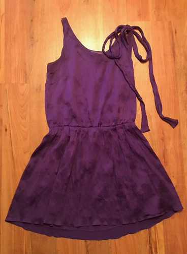 Bello Vestido Alice + Olivia Morado Seda Xs Original!!