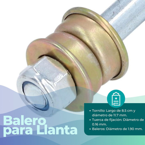Par Baleros Para Silla De Ruedas Llanta Delantera Sc-b49 Color Plateado