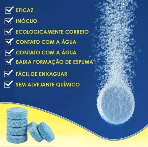 Tablete Pastilha Limpa Máquina Lavar Multiuso Roupa 06 Un.