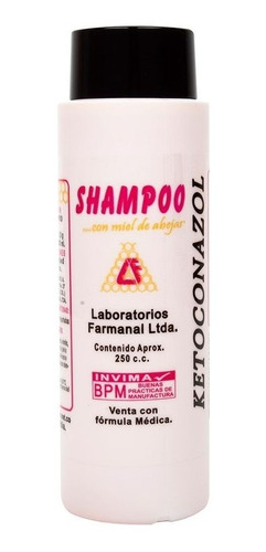 Shampoo Ketokonazol 250ml - Ml A $88 - mL a $96