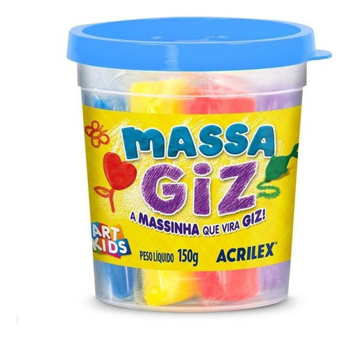 Massa Giz 100g - Pote Com 6 Cores - Acrilex