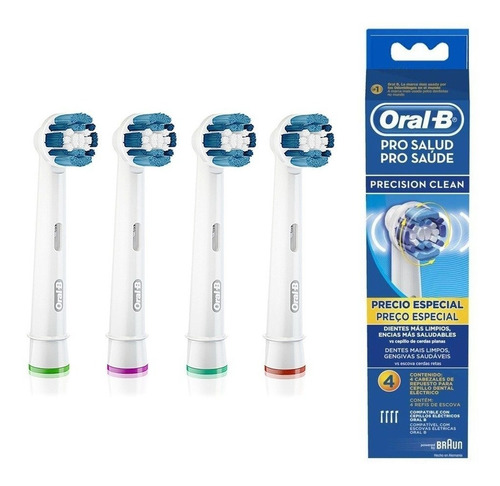 Refil Escova Dental Eletrica Precision Clean Oral-b C/ 4 Uni