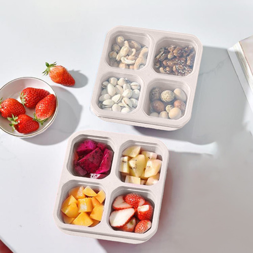 Recipientes Reutilizables Bento Box De 4 Compartimentos Para