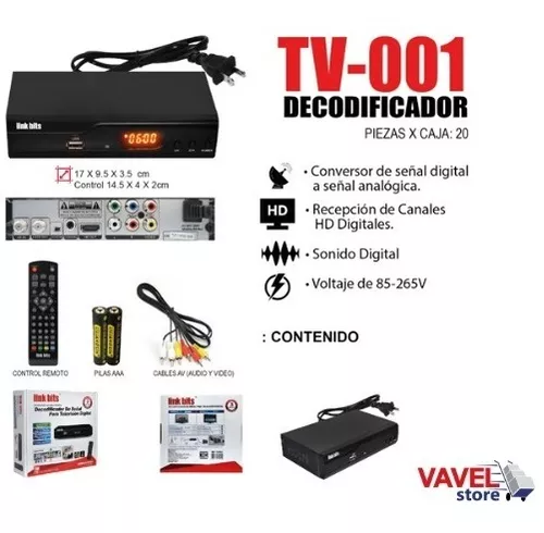 Link bits TV-003 DECODIFICADOR PARA TELEVISOR CON CONTROL. – Link Bits