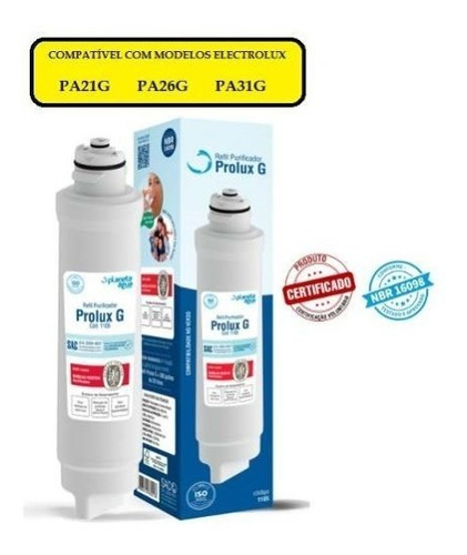 Filtro Refil Prolux G Purif Electrolux Pa21g , Pa26g , Pa31g