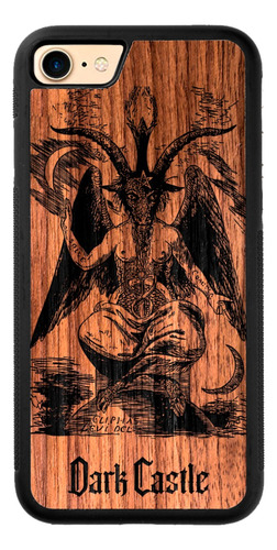 Funda De Madera Baphomet Dark Castle Para iPhone 7/8/se2/se3