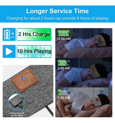 Audífonos Bluetooth Con Diadema Para Dormir Con Altavoces