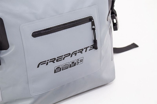 Imagen 5 de 7 de Maleta Superior Impermeable Drybag Fire Parts Gris S30 Lts