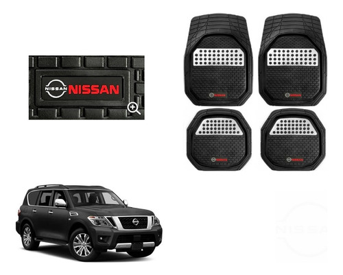 Tapetes 4pz Charola 3d Logo Nissan Armada 2015 A 2021 2022